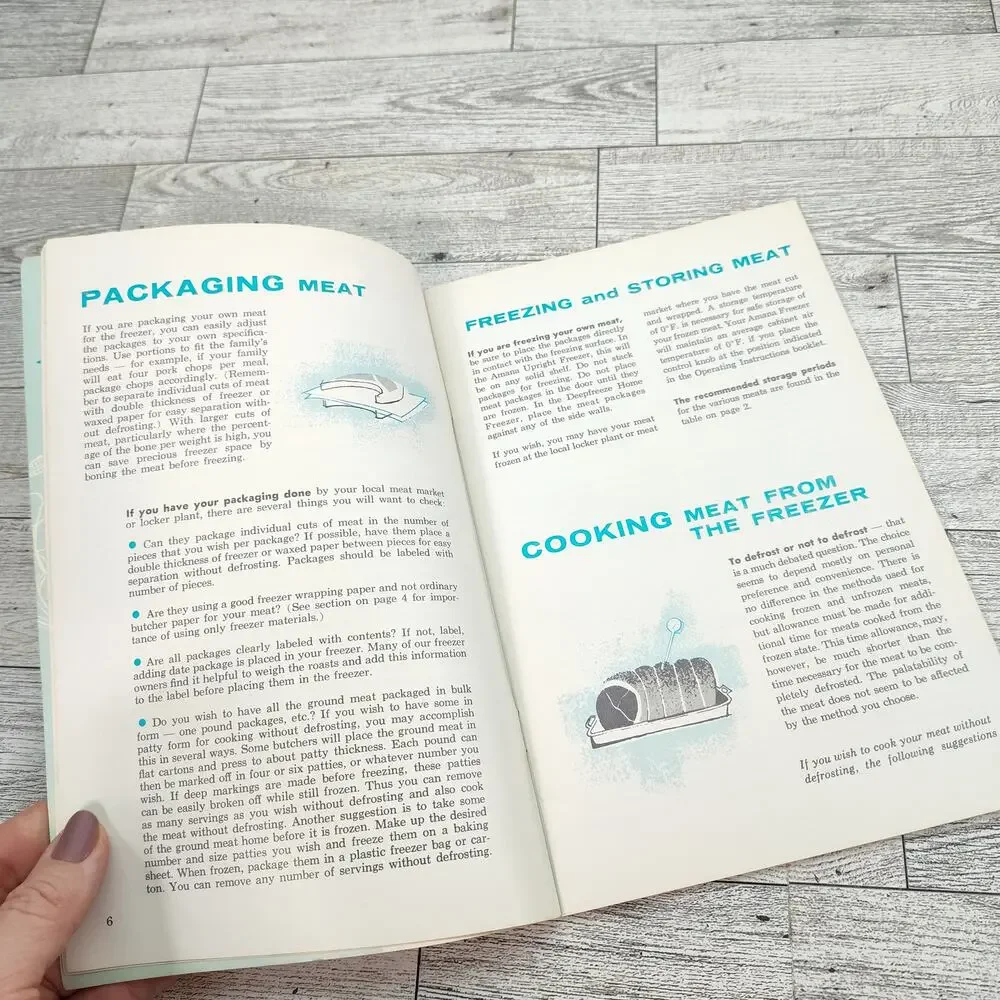 Amana Complete Guide to FOOD FREEZING Cookbook Booklet Retro Cooking Food Storag